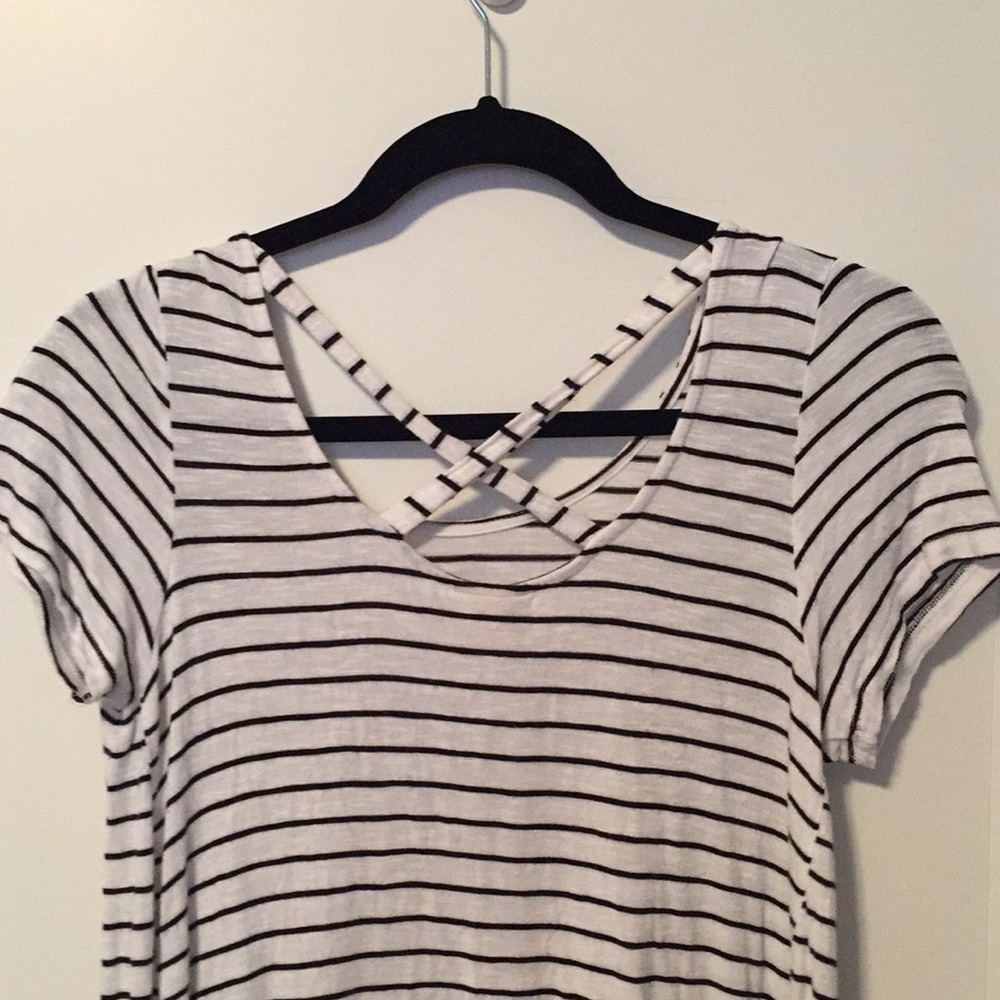 Striped short sleeved tee
